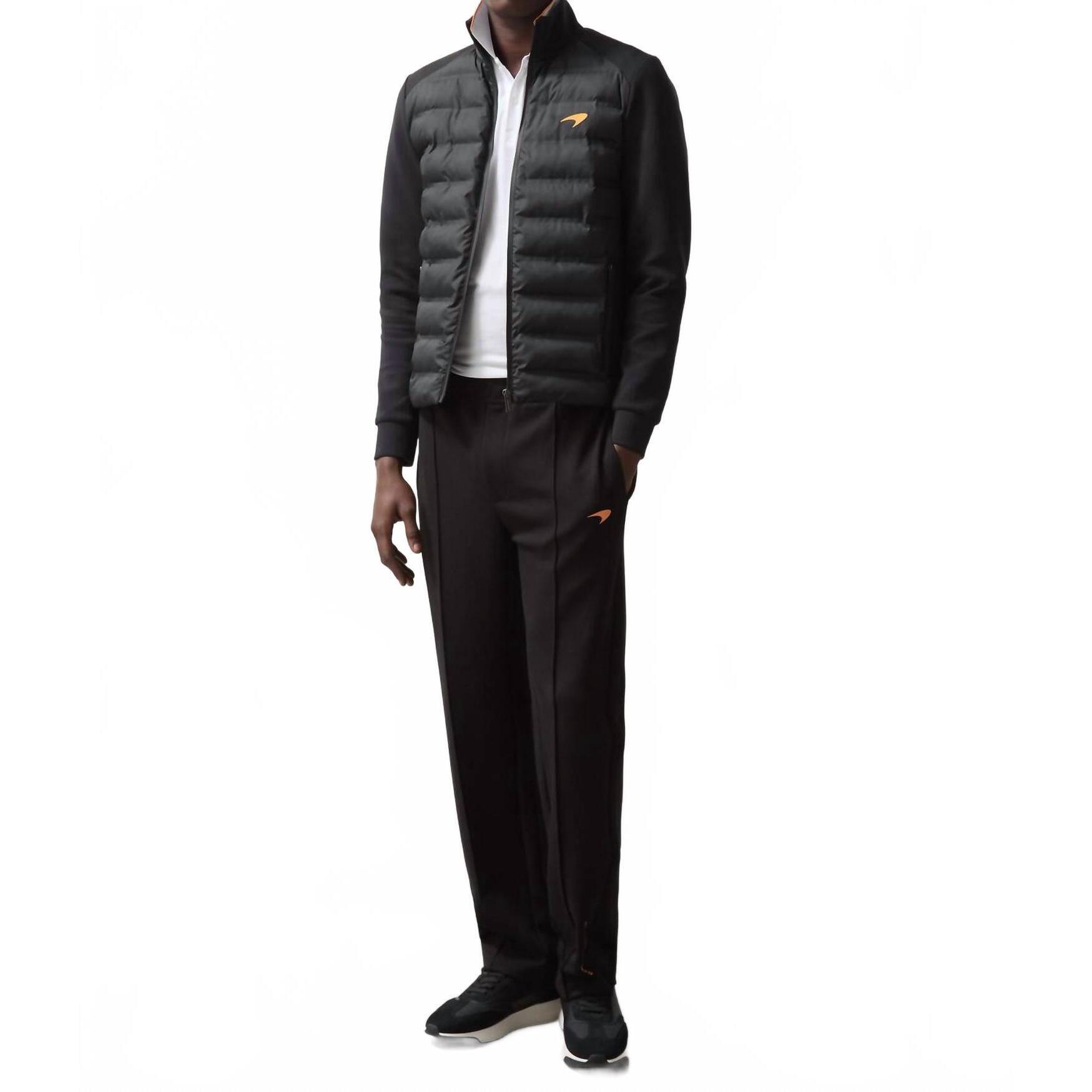 New Reiss Mclaren F1 Team Quilted Hybrid Jacket In Black